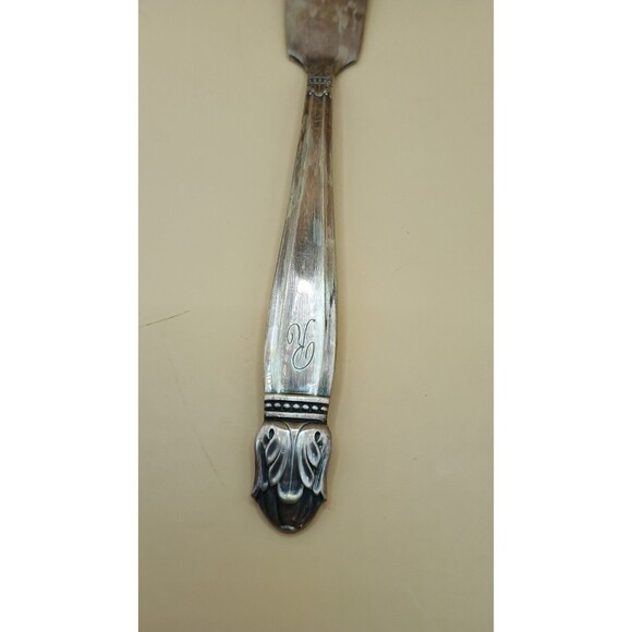 Vntg HOLMES & EDWARDS IS Danish Princess Inlaid Silver Plate Butter Knife Single - Picture 4 of 4
